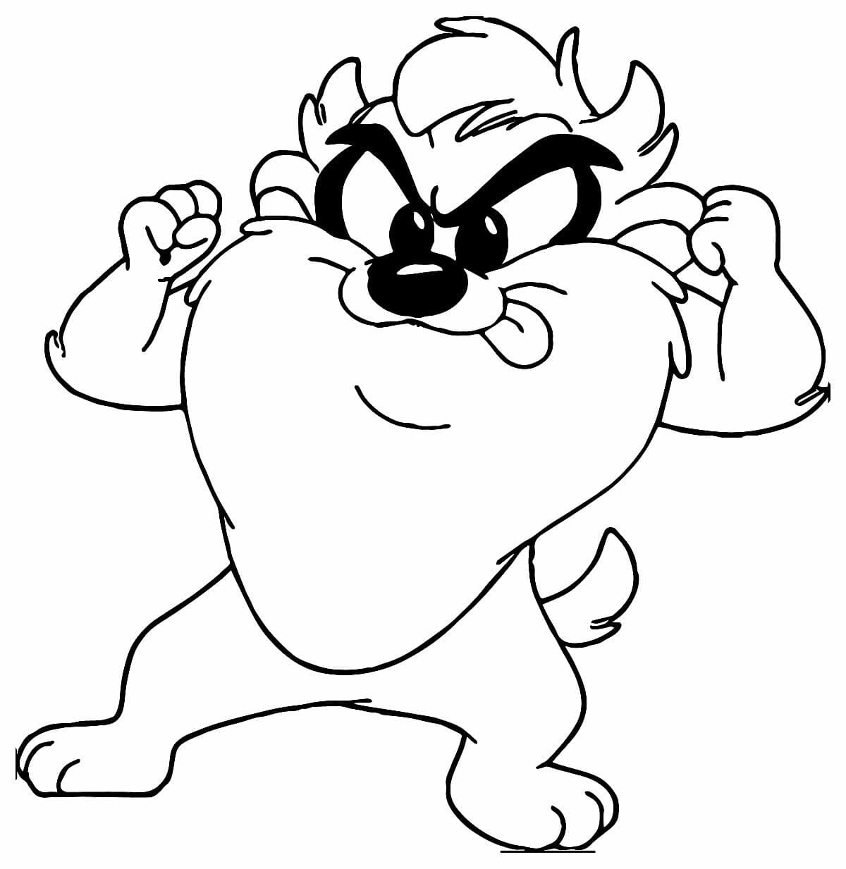 Desenho de Bebê Taz para Colorir