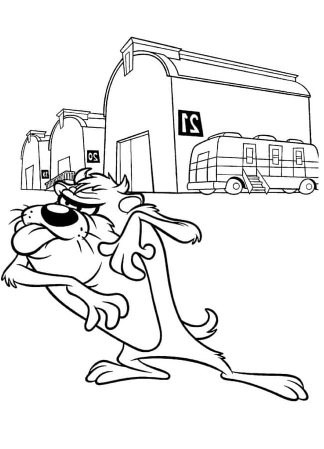 Desenho de Taz Mania Grátis para Colorir