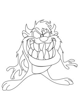 Desenho de Taz Mania para Colorir Pdf grátis