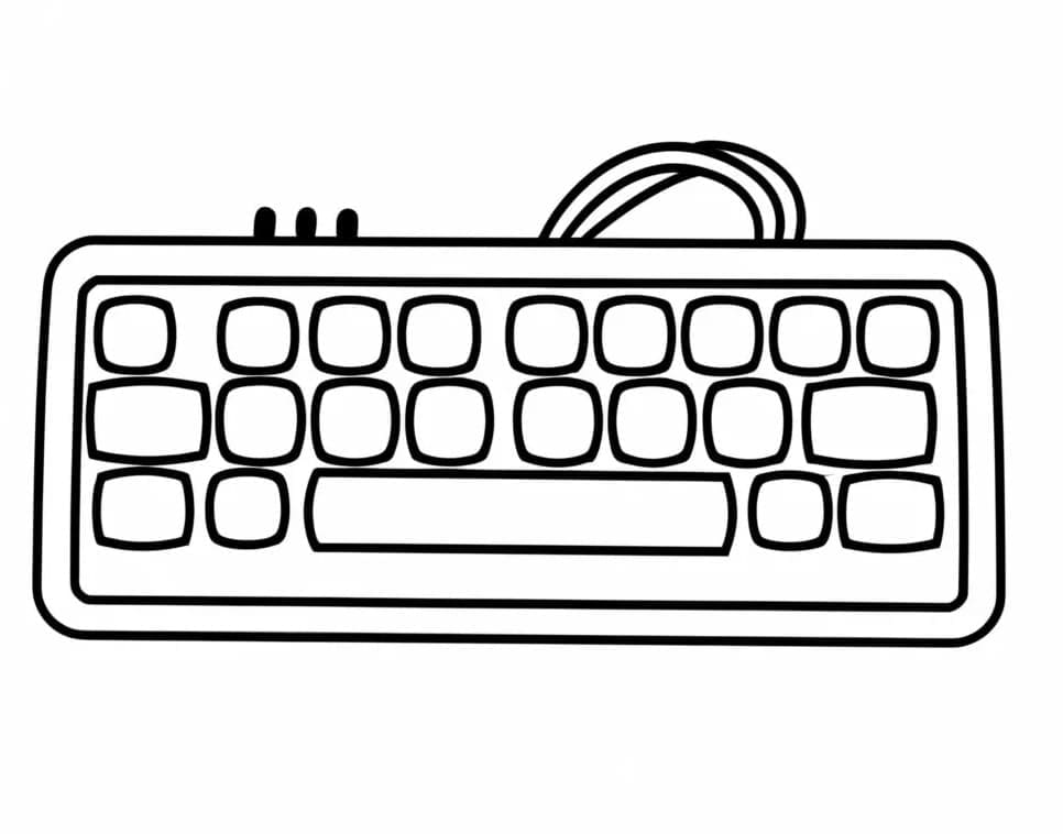 Desenho de Teclado Grátis para Crianças para Colorir