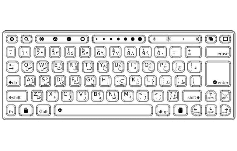 Desenho de Teclado de Computador para Colorir