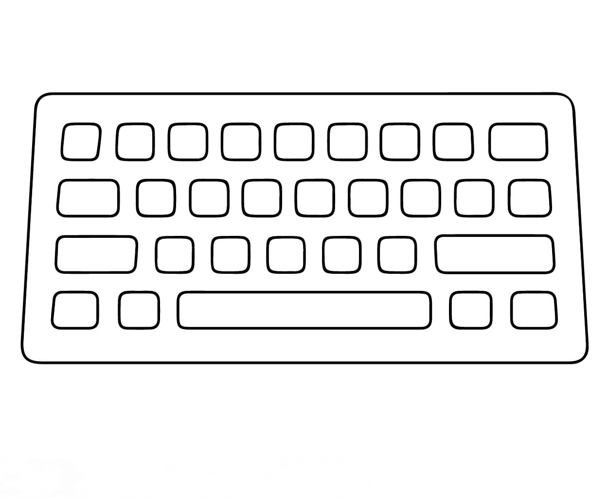 Desenhos de Teclado para Colorir