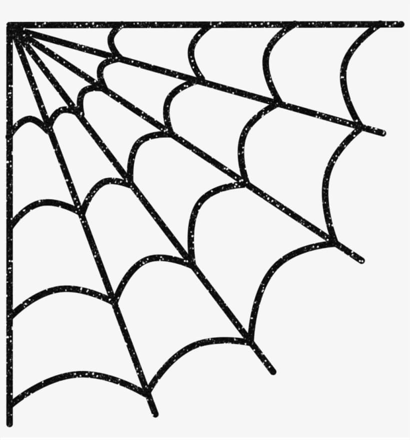 Desenho de Teia de Aranha Fácil para Colorir