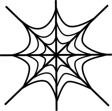 Desenho de Uma Teia de Aranha Perfeita para Colorir