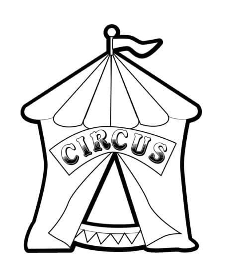 Desenho de Linda Tenda de Circo para Colorir
