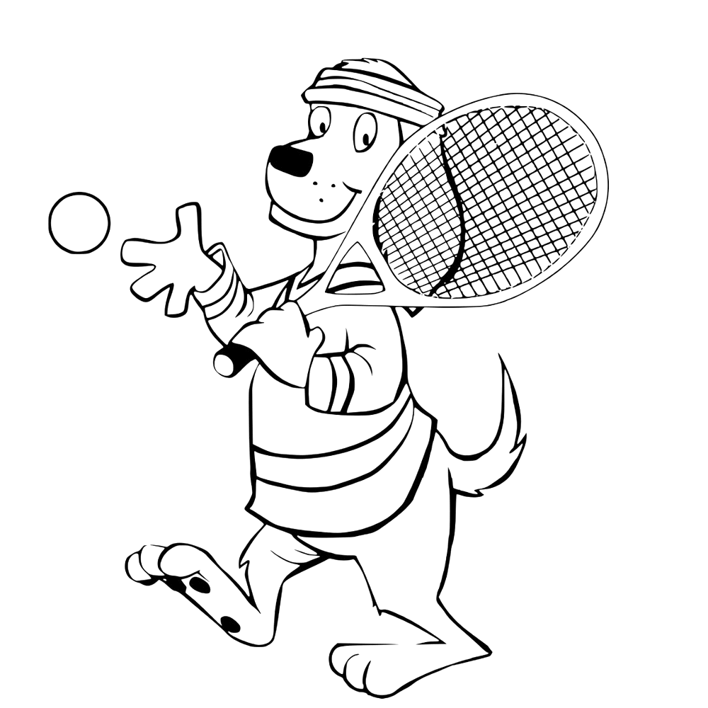 Desenhos de Tênis (Esporte) para Colorir