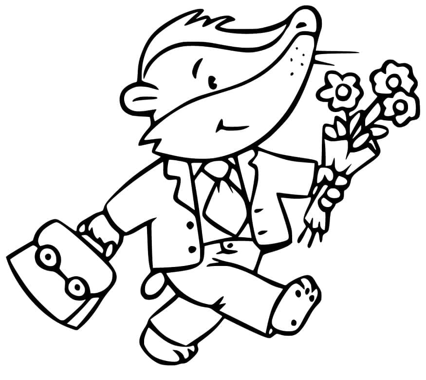 Desenho de Texugo Animado para Colorir