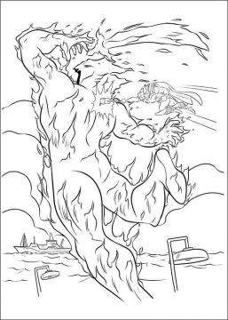 Desenho de Thor para crianças para Colorir