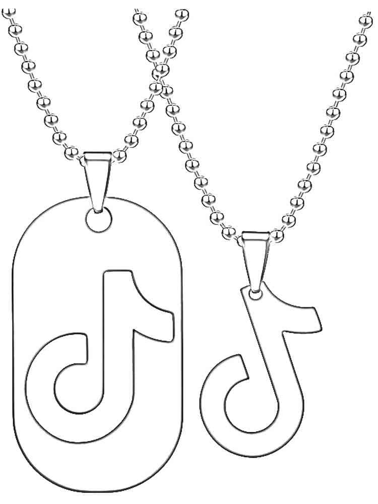 Desenho de Imprimivel Tiktok para Crianças para Colorir