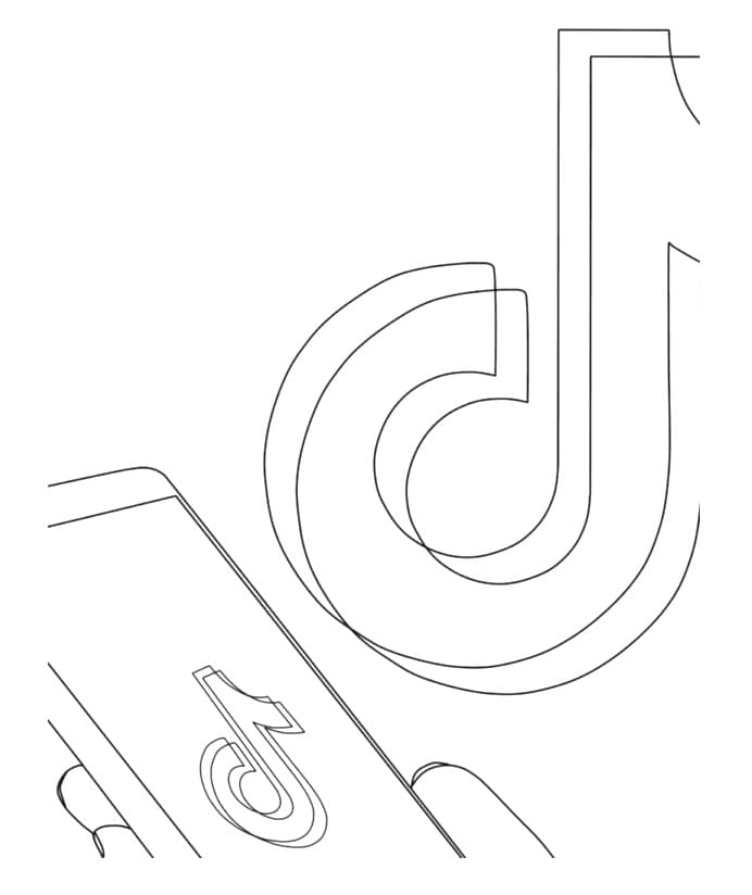 Desenho de Tiktok Grátis para Crianças para Colorir