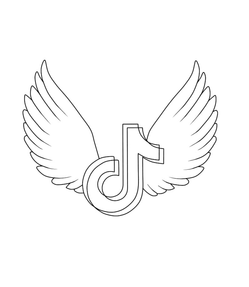 Desenho de Tiktok Grátis para Colorir