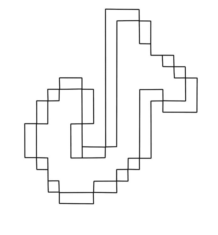 Desenho de Tiktok Imprimivel Grátis para Colorir
