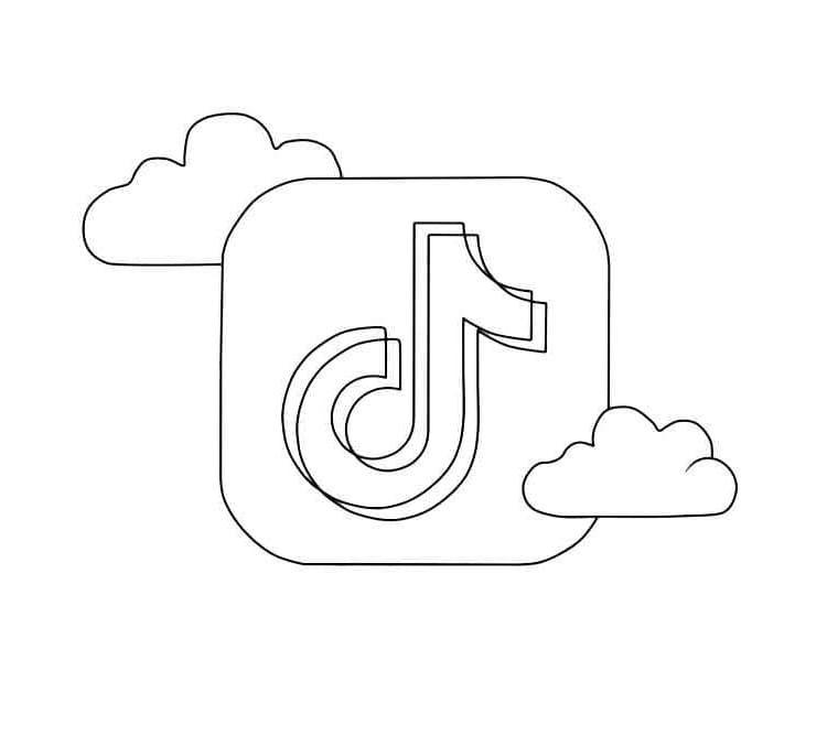 Desenho de Tiktok para Crianças para Colorir
