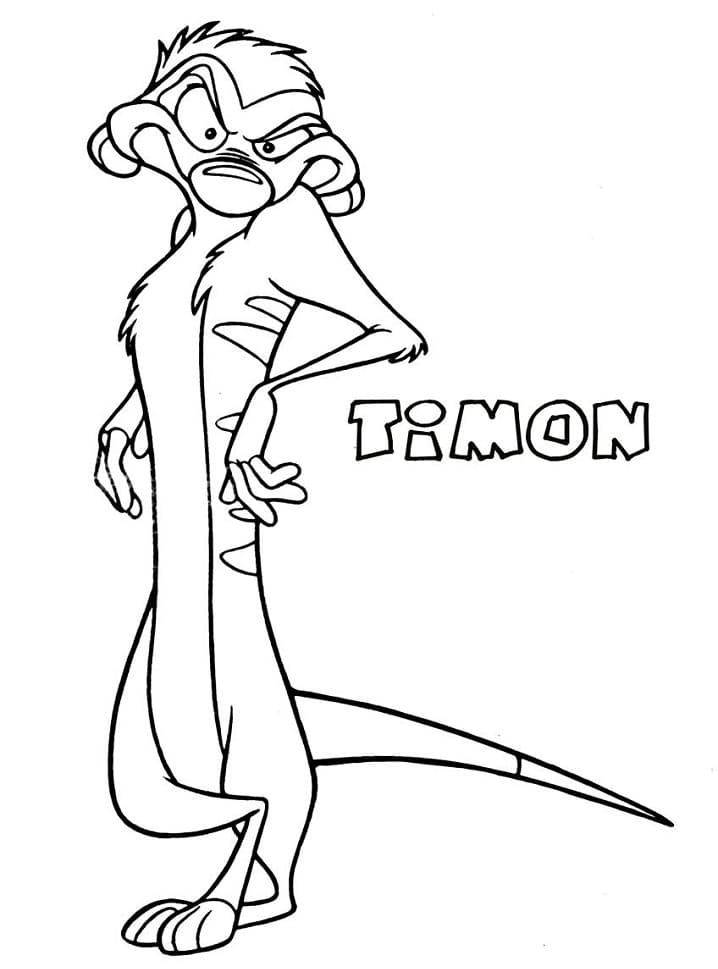 Desenho de Disney Timão para Colorir