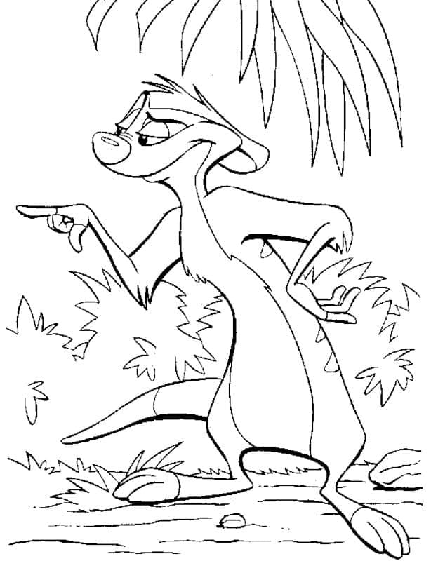 Desenho de Timão de Disney para Colorir