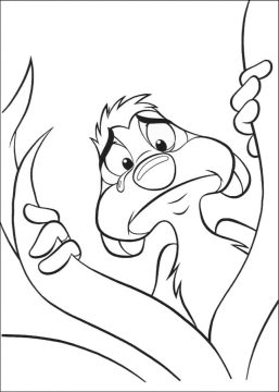 Desenho de timão Triste para Colorir