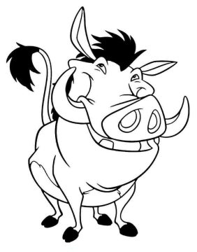 Desenho Pumba para Colorir