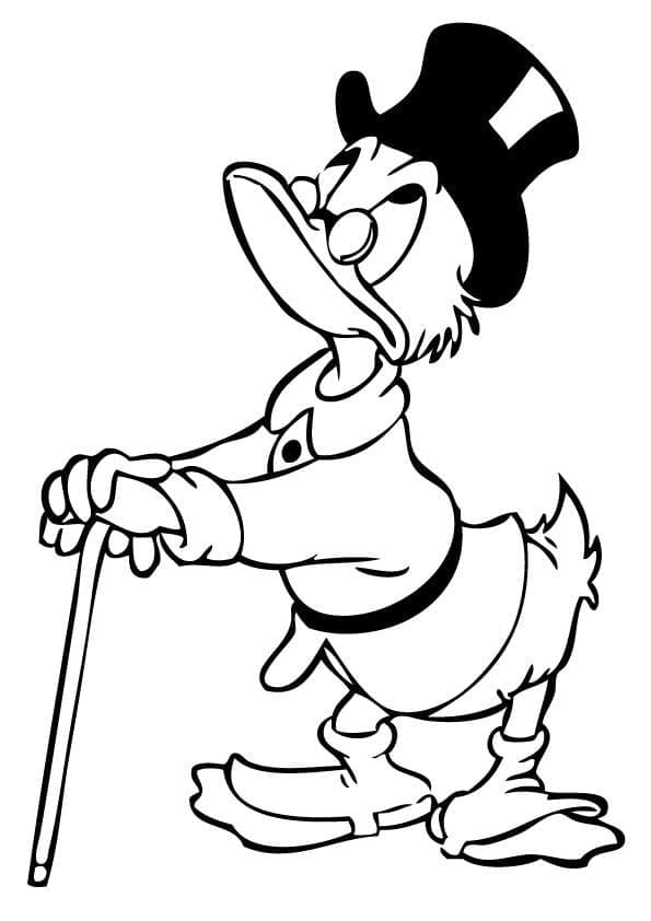 Desenho de Disney Tio Patinhas para Colorir