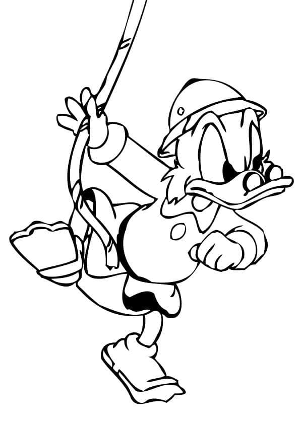 Desenho de Tio Patinhas com Raiva para Colorir