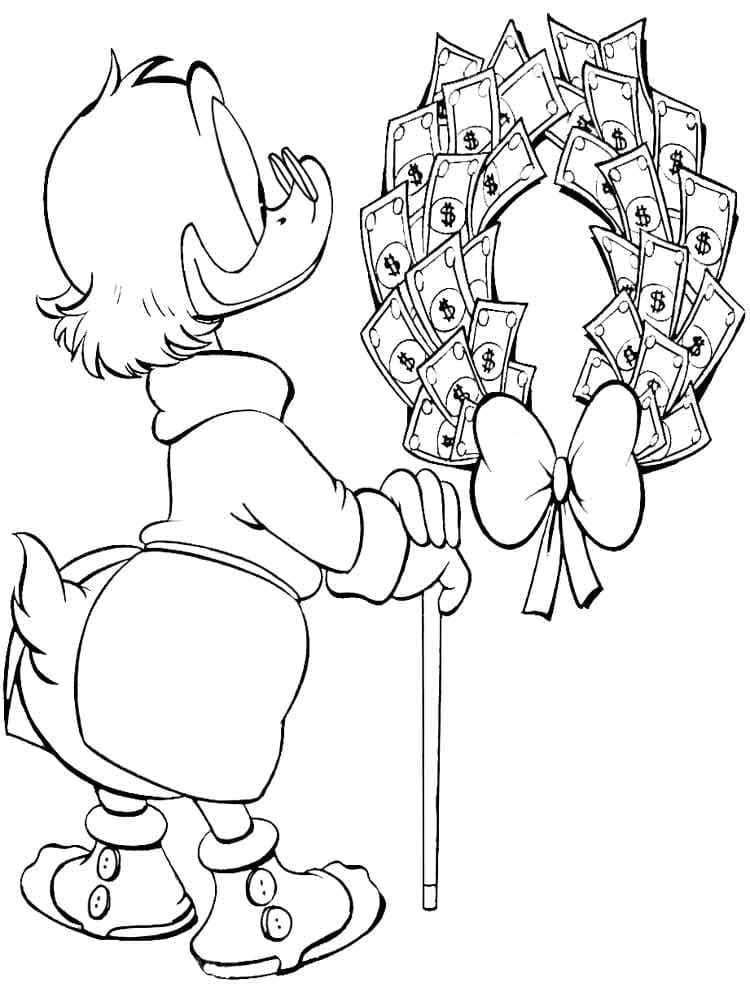 Desenho de Tio Patinhas Imprimivel Pdf para Colorir