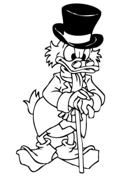 Desenho de Tio Patinhas Pdf grátis para Colorir