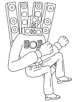 Livro para Colorir Titan Speakerman grátis
