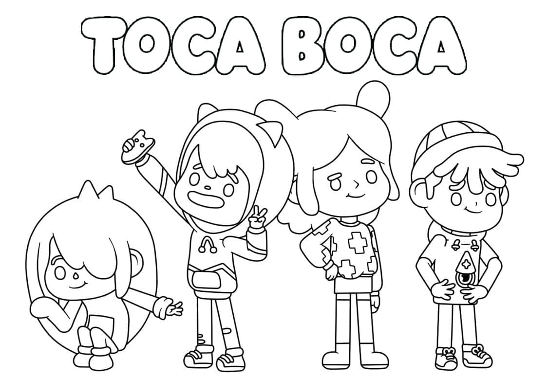 Desenho de Tocá Boca Download Pdf para Imprimir