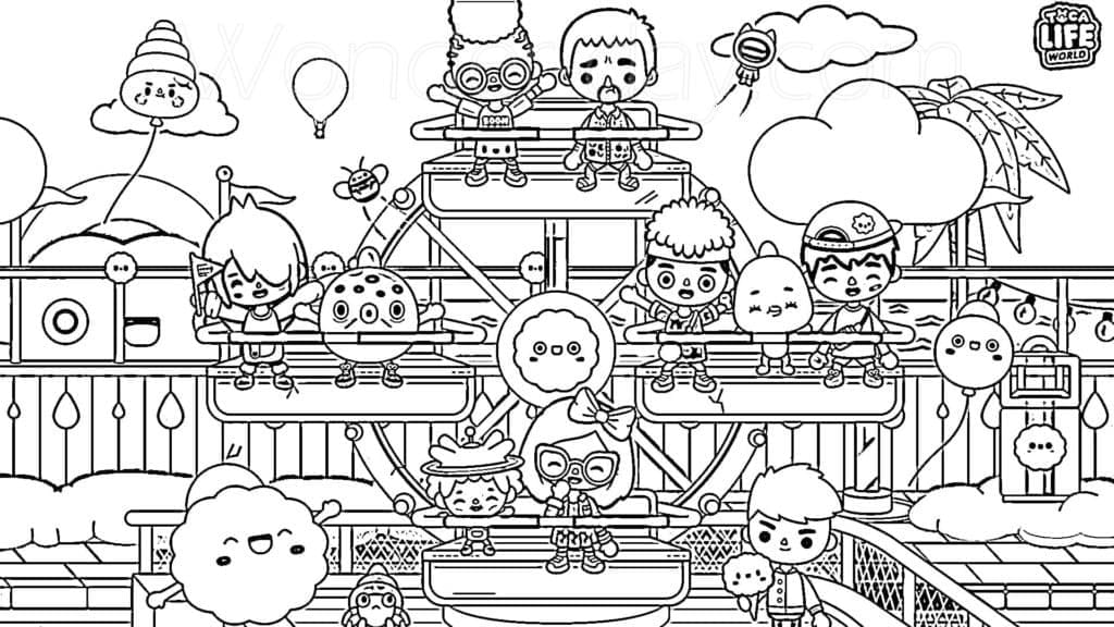 Desenho de Tocá Boca Grátis Download para Colorir