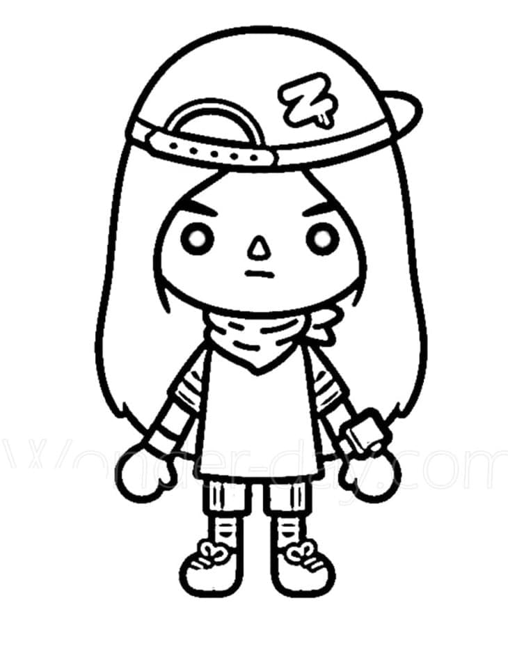 Desenho de Tocá Boca Imprimivel Pdf para Colorir e Pintar