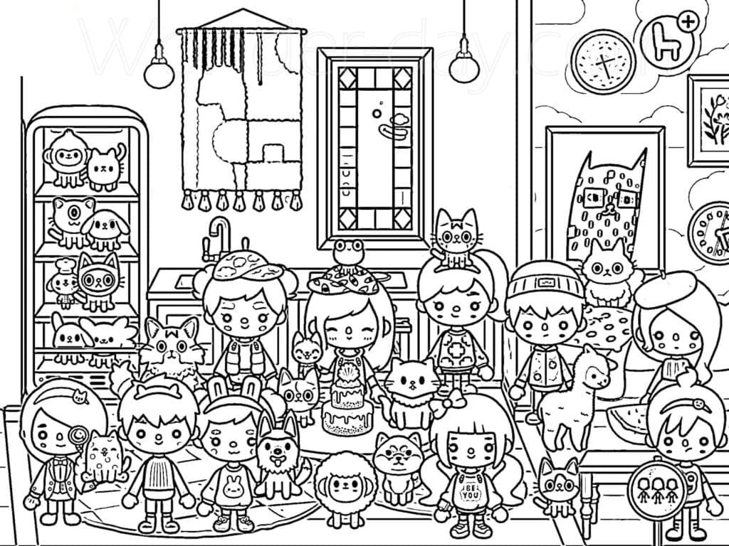Desenho de Tocá Boca para Colorir Download