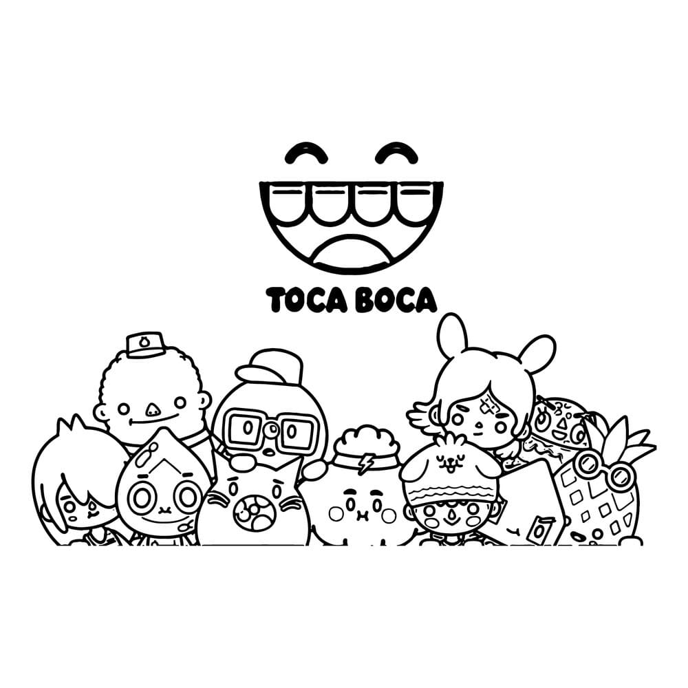 Desenho de Tocá Boca para Colorir e Pintar Download