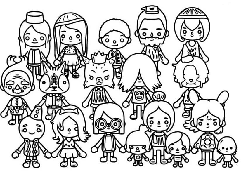 Desenho de Tocá Boca para Colorir Online Pdf