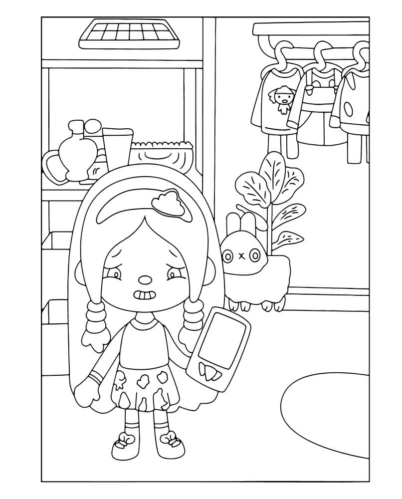 Desenho de Tocá Boca para Pintar Download