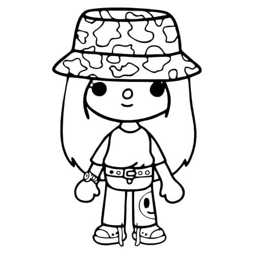Desenho de Tocá Boca para Pintar e Imprimir Pdf