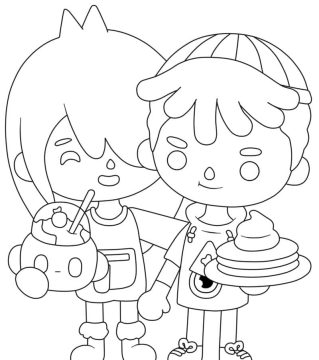 Desenho de Toca Boca para Pintar Pdf grátis