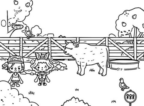 Desenho de Toca Boca Pdf Download para Colorir