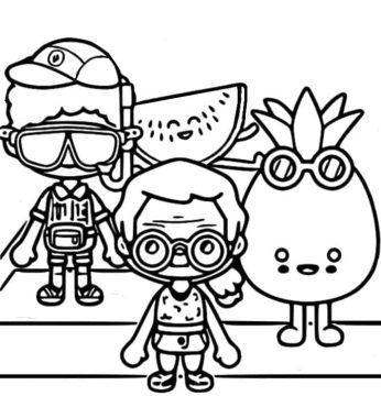 Desenho de Toca Boca Pdf grátis para Colorir e Imprimir