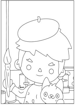 Desenho de Toca Boca Pdf Imprimível para Colorir