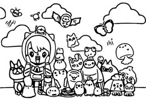 Desenho de Toca Boca Pdf para Colorir grátis