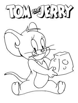 Desenho de Tom e Jerry Imprimível Pdf para Colorir