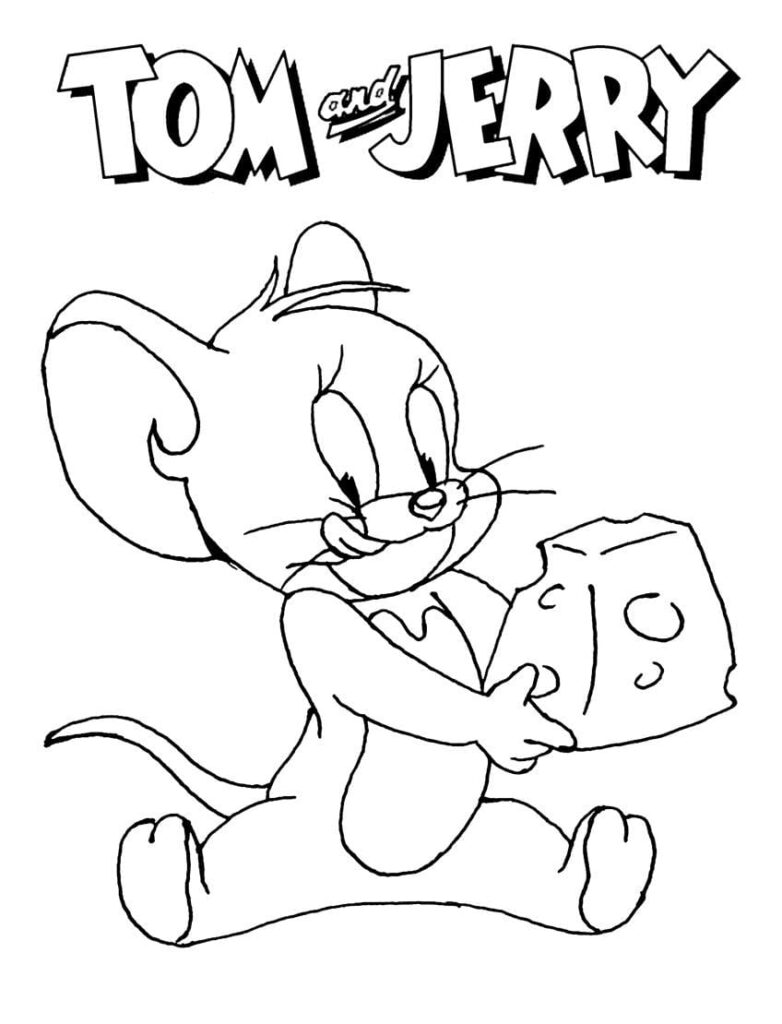 Desenho de Tom e Jerry Imprimivel Pdf para Colorir