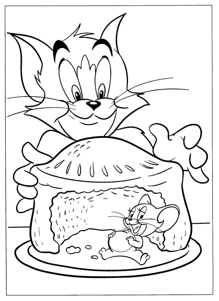 Desenho de Tom e Jerry para Pintar Download