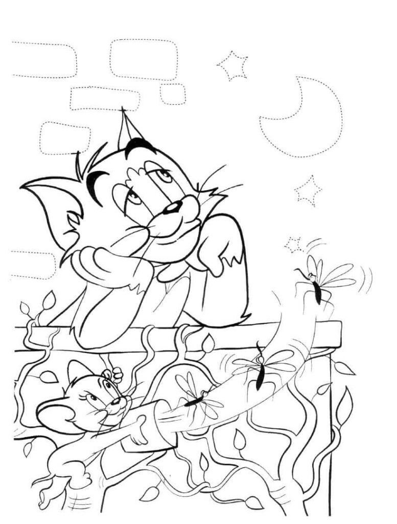 Desenho de Tom e Jerry para Pintar Grátis Download