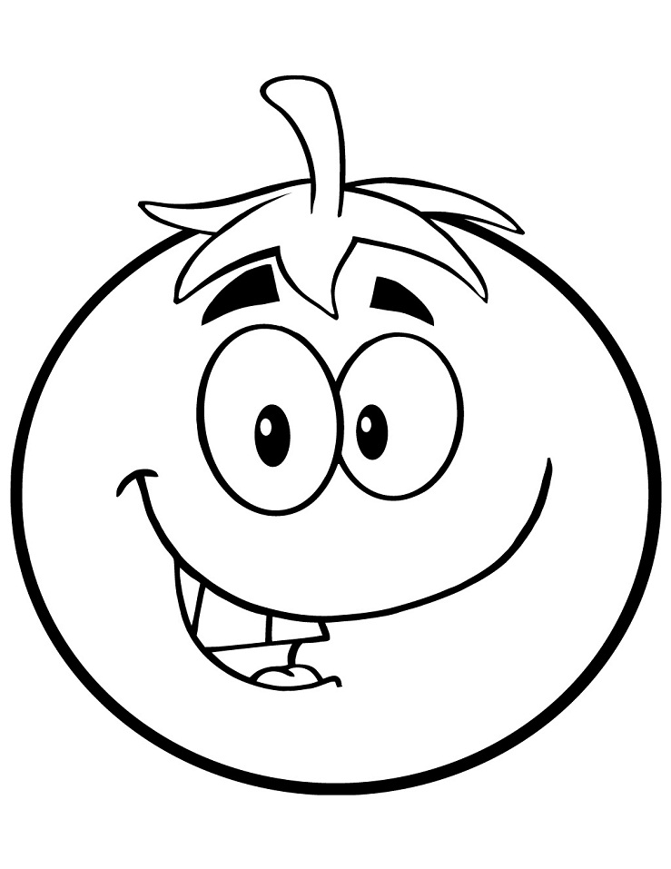 Desenho de Tomate para Colorir Pdf Grátis