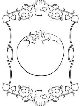 Desenho de Tomate Pdf para Imprimir e Colorir
