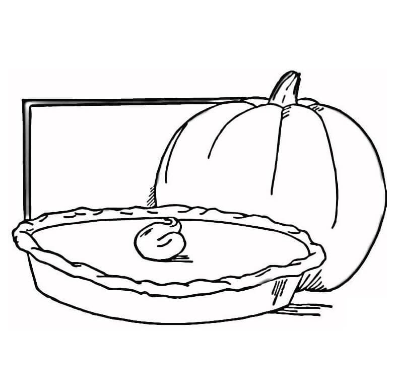 Desenho de Torta Grátis para Imprimir e Colorir