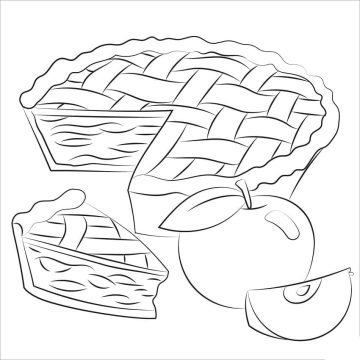 Desenho de Torta para Colorir Pdf Imprimível