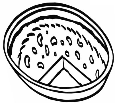 Desenho de Torta para Pintar Imprimível