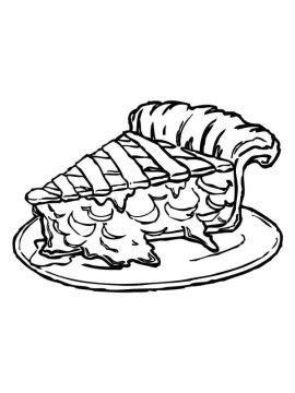 Desenho de Torta Pdf para Imprimir e Colorir