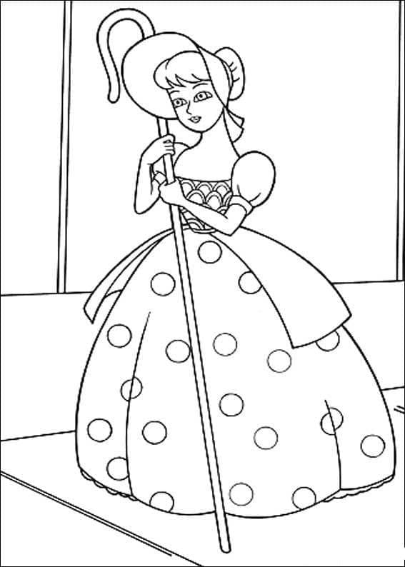 Desenho de Bo Peep de Toy Story para Colorir